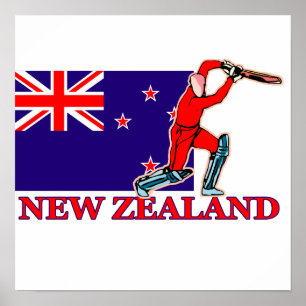 New Zealand Cricket Player Poster