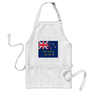 New Zealand Cricket Team: Love From My Heart Art Adult Apron