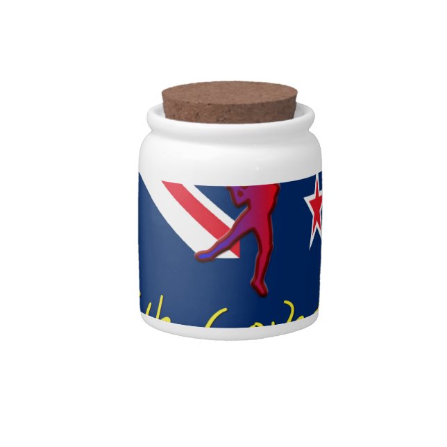 New Zealand Cricket Team: Love From My Heart Art Candy Jar (Front)