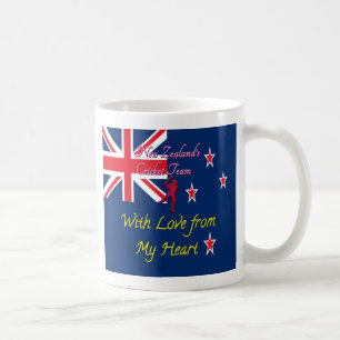 New Zealand Cricket Team: Love From My Heart Art Coffee Mug