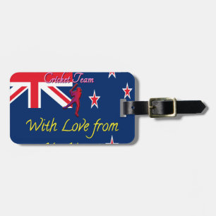 New Zealand Cricket Team: Love From My Heart Art Luggage Tag