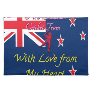 New Zealand Cricket Team: Love From My Heart Art Placemat