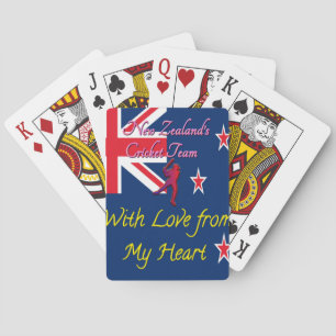 New Zealand Cricket Team: Love From My Heart Art Poker Cards