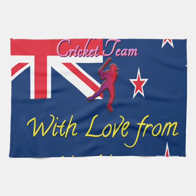 New Zealand Cricket Team: Love From My Heart Art Towel (Horizontal)