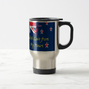 New Zealand Cricket Team: Love From My Heart Art Travel Mug