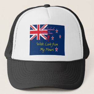 New Zealand Cricket Team: Love From My Heart Art Trucker Hat