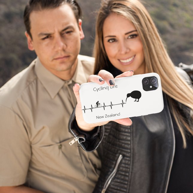 New Zealand Cycling Heartbeat Kiwi Bike Gift Case-Mate iPhone Case (Creator Uploaded)