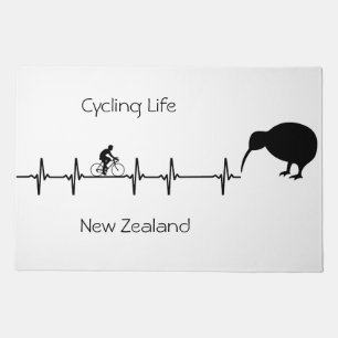 New Zealand Cycling Heartbeat Kiwi Welcome Doormat