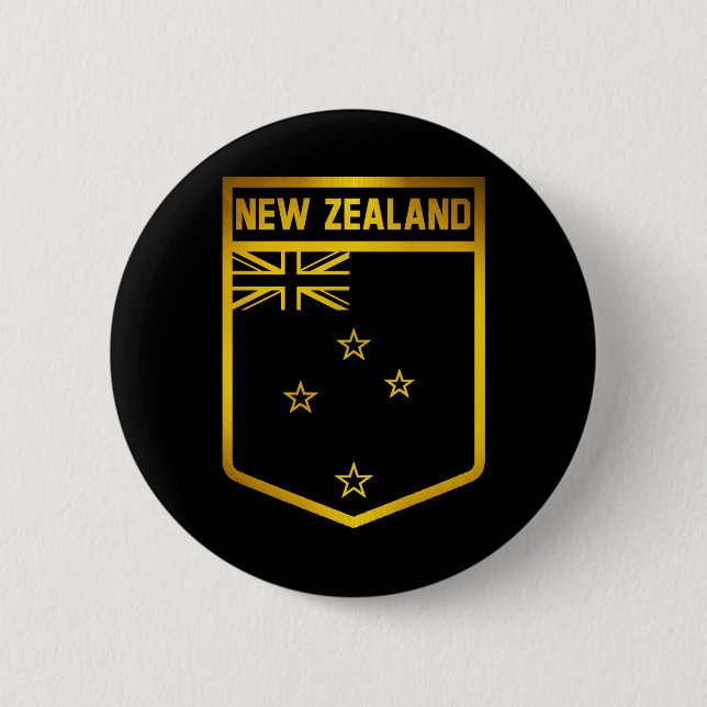 New Zealand Emblem Pinback Button (Front)