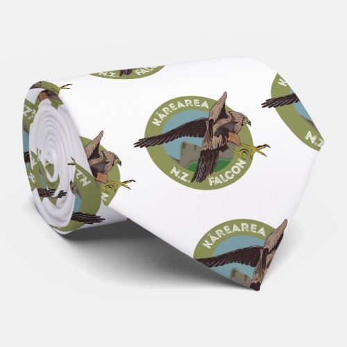 New Zealand Falcon Karearea Neck Tie