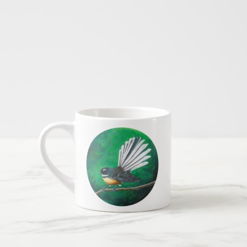 New Zealand fantail bird piwakawaka Espresso Cup