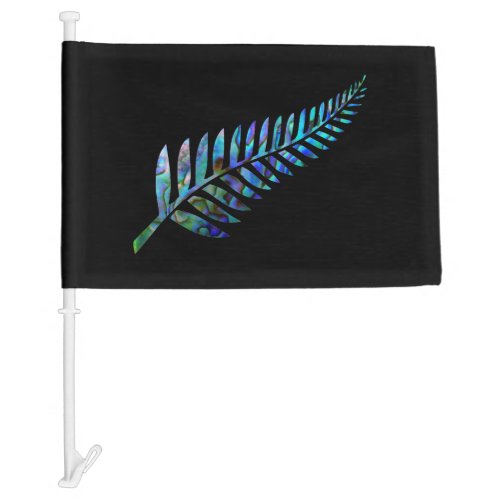 NEW ZEALAND FERN PAUA CAR FLAG