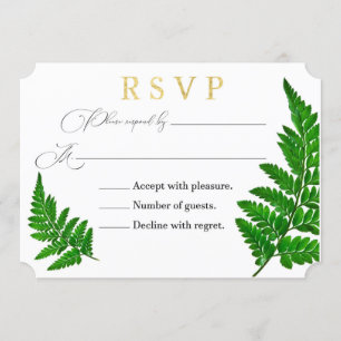 New Zealand Fern RSVP Card