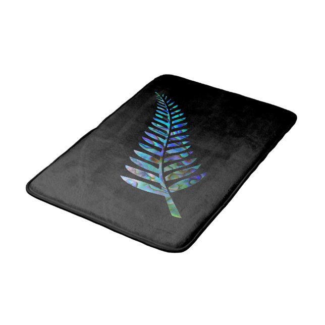 NEW ZEALAND FERN SIMPLE PAUA BATH MAT (Angled)