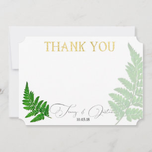 New Zealand Fern Thank You Card