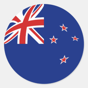 New Zealand Fisheye Flag Sticker