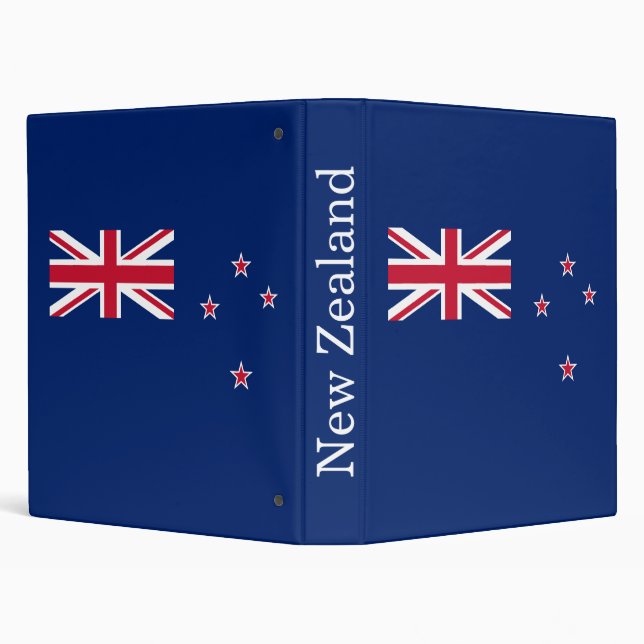 New Zealand Flag 3 Ring Binder (Background)