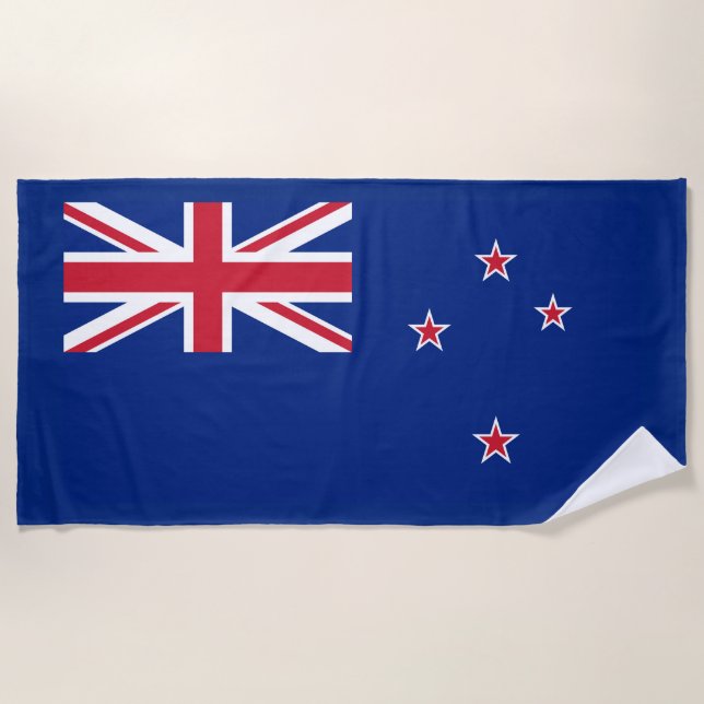 New Zealand Flag Beach Towel (Front)