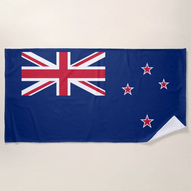 New Zealand Flag Beach Towel (Front)