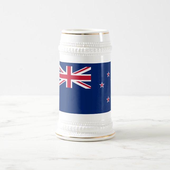 New Zealand Flag Beer Stein (Center)