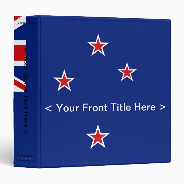 New Zealand Flag Binder (Front/Spine)