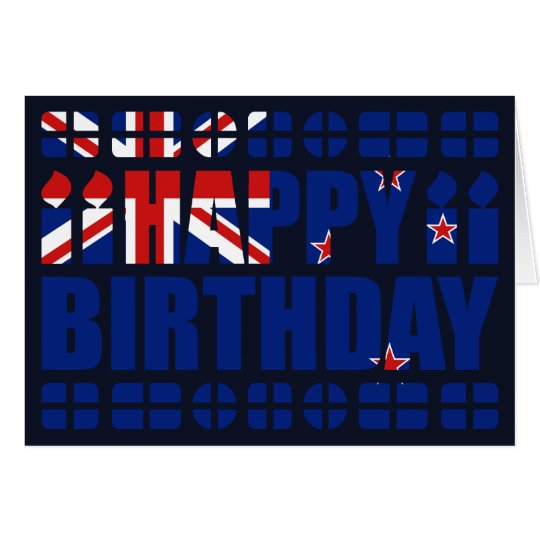 New Zealand Flag Birthday Card Zazzle