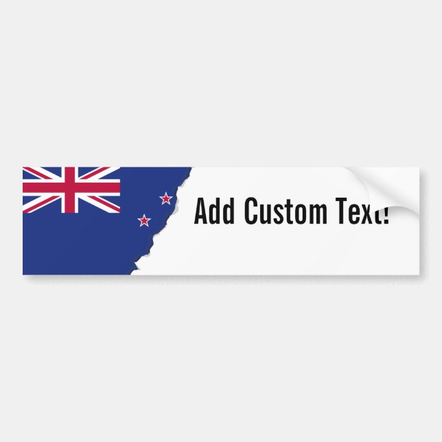 New Zealand Flag Bumper Sticker (Front)