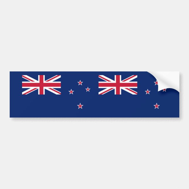 New Zealand Flag Bumper Sticker (Front)