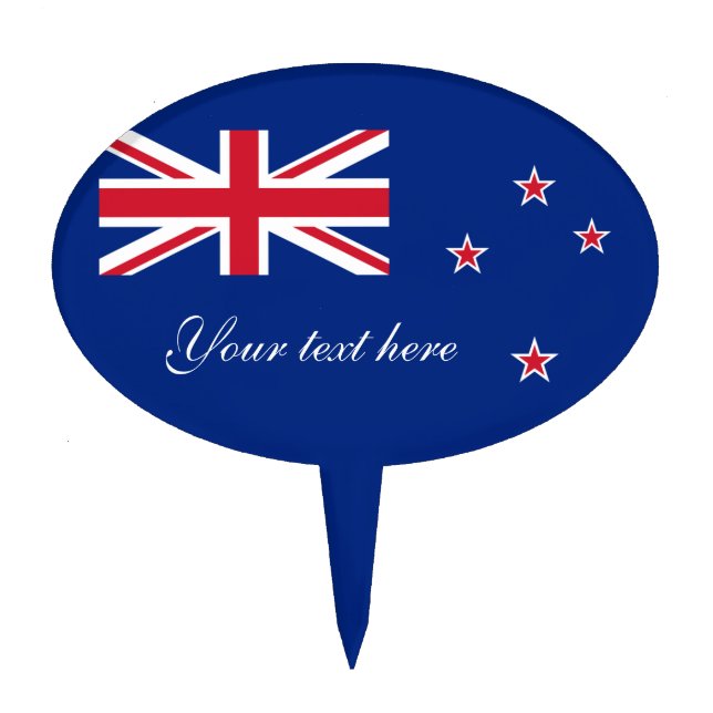 New Zealand flag Cake Topper (Front)