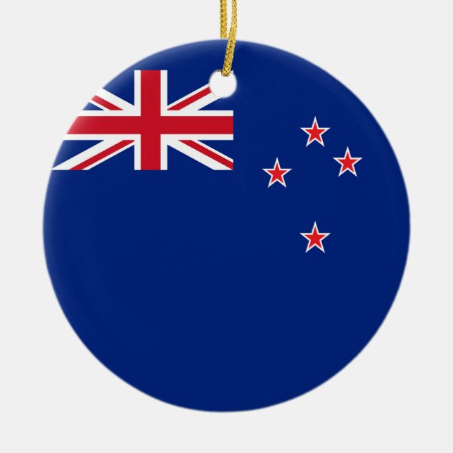 New Zealand flag Ceramic Ornament (Front)