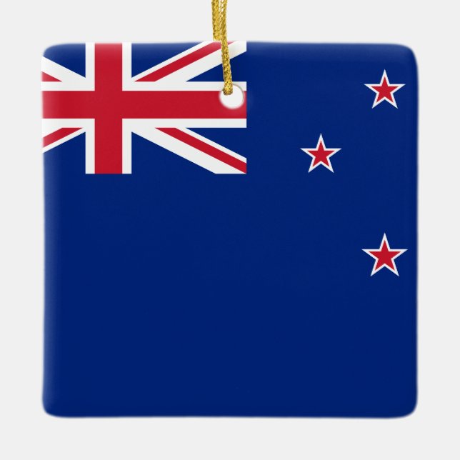 New Zealand Flag  Ceramic Ornament (Front)