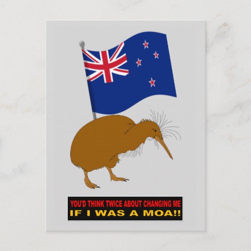 NEW ZEALAND FLAG CHANGE POSTCARD
