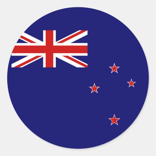 New Zealand Flag Classic Round Sticker (Front)