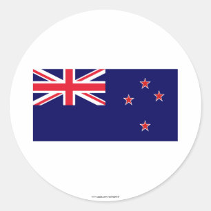 New Zealand Flag Classic Round Sticker