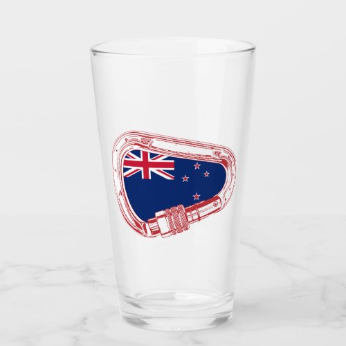 New Zealand Flag Climbing Carabiner Glass