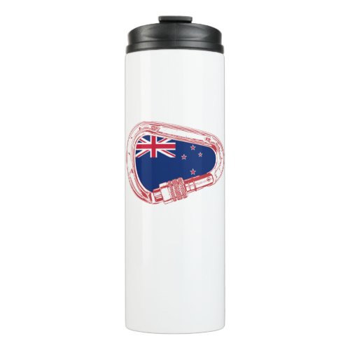 New Zealand Flag Climbing Carabiner Thermal Tumbler