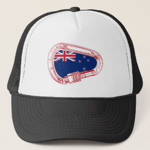New Zealand Flag Climbing Carabiner Trucker Hat
