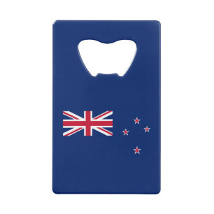 New Zealand Flag Credit Card Bottle Opener
