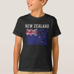 New Zealand Flag Distressed T-Shirt
