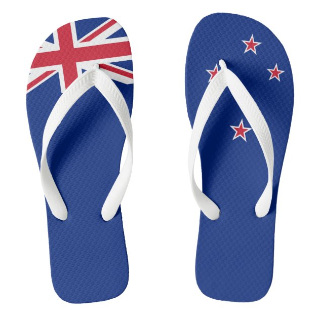 New Zealand flag Flip Flops Zazzle