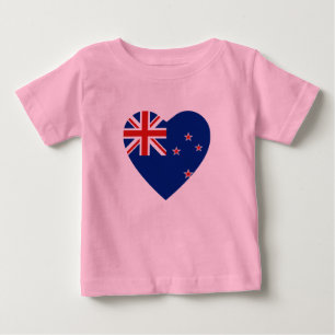 New Zealand Flag Heart T-Shirt