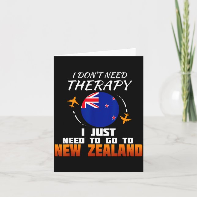 New Zealand Flag I Vacation I Funny New Zealand  Card (Front)