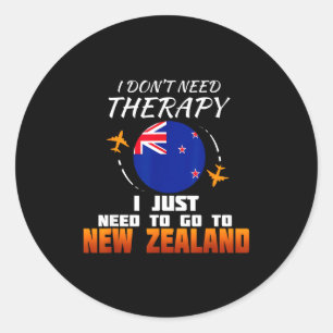 New Zealand Flag I Vacation I Funny New Zealand Classic Round Sticker
