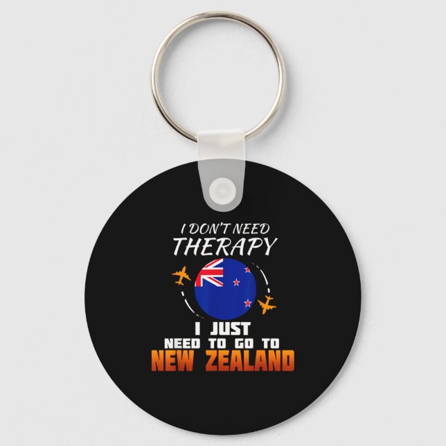 New Zealand Flag I Vacation I Funny New Zealand  Keychain (Front)