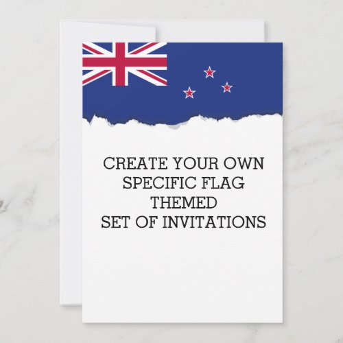 New Zealand Flag Invitation