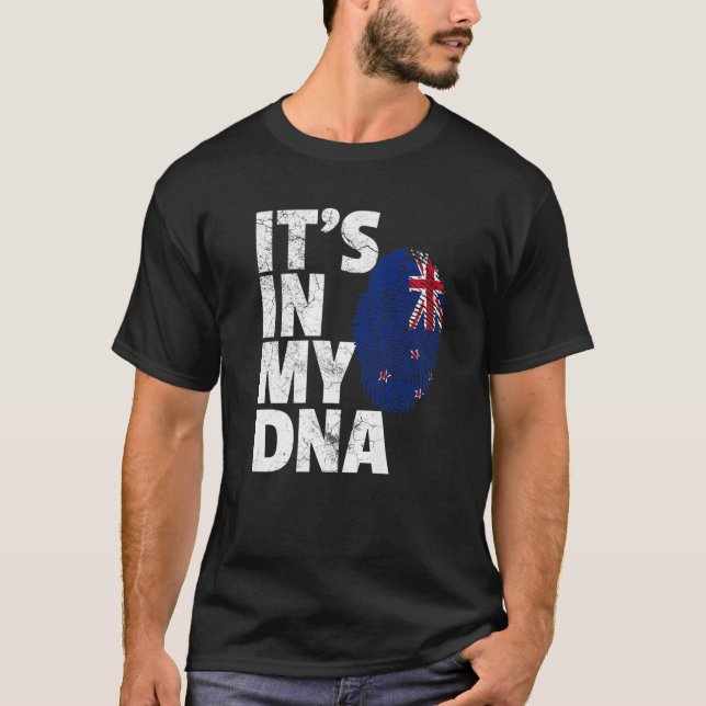 New Zealand Flag IT's IN MY DNA Christmas Gift Cou T-Shirt (Front)