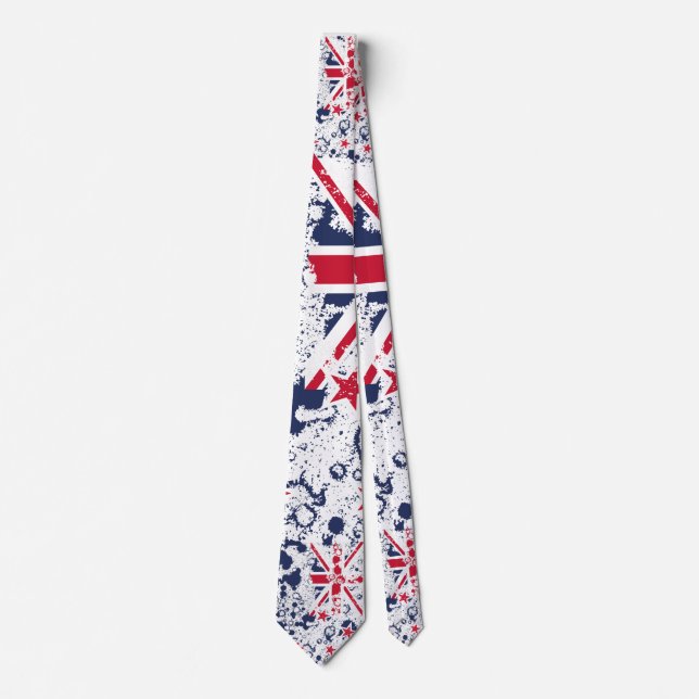 New Zealand FLAG KCALIMA effect by Masanser Neck Tie (Front)