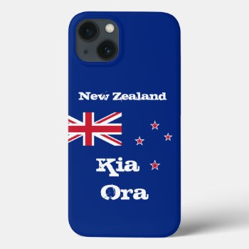 New Zealand Flag & Kia Ora Fashion / Sports Iphone 13 Case by FlagMyWorld at Zazzle