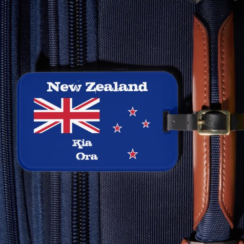 New Zealand Flag  Kia Ora luggage  New Zealand Luggage Tag