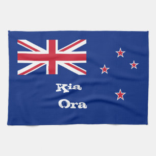 New Zealand flag & Kia Ora party, sports / Zealand Kitchen Towel